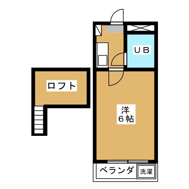 ラムダハウス(1K/2階)の間取り写真