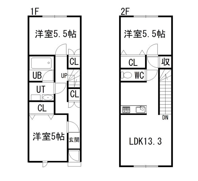 NEJGE FORT (3LDK/1階)の間取り写真
