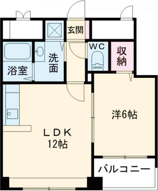 グランドール表町(1LDK/2階)の間取り写真