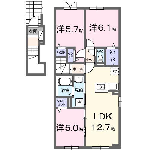 ネクサス(3LDK/2階)の間取り写真