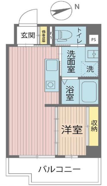 SHARIO GARDEN 新梅田(1DK/4階)の間取り写真