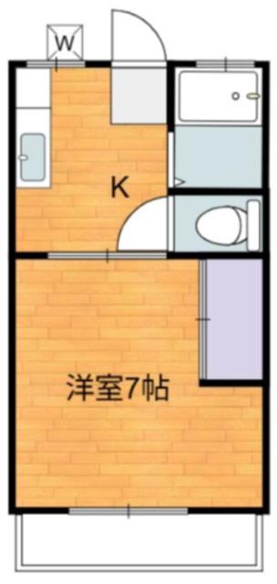 グリーンハイツ(1K/2階)の間取り写真