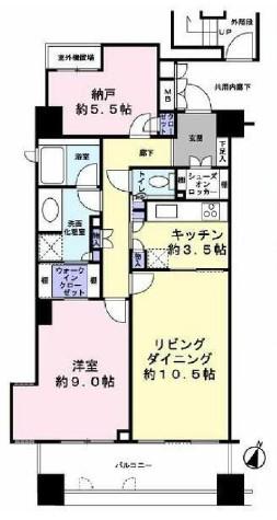 オリンピアード麻布霞坂(1SLDK/6階)の間取り写真
