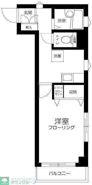 コンフォート日暮里(1K/2階)の間取り写真