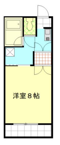 シークハウス(1DK/3階)の間取り写真