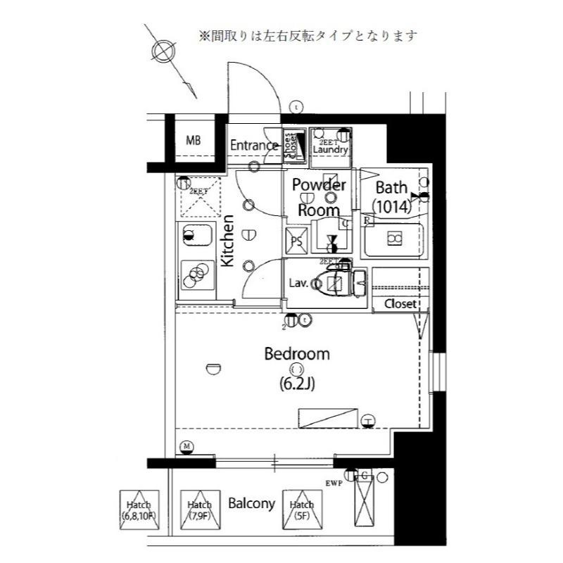 プロスタイルウェルス関内住吉町(1K/9階)の間取り写真