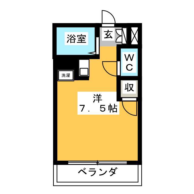 IL・CASTELLO小瀬(ワンルーム/1階)の間取り写真
