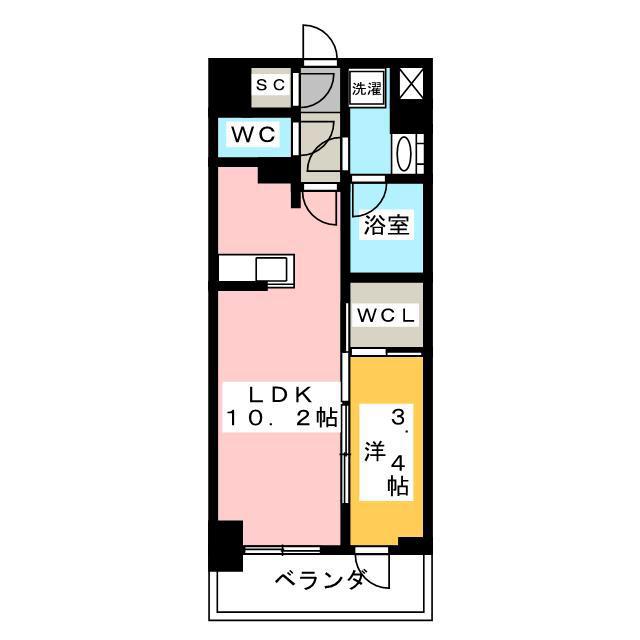 KDXレジデンス上石神井II(1LDK/8階)の間取り写真