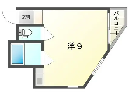 グローバル守口II(ワンルーム/4階)の間取り写真