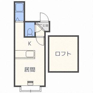 クローバー35(1K/2階)の間取り写真
