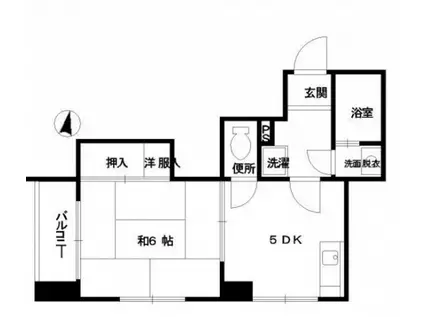 リヴラン(1DK/2階)の間取り写真