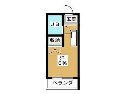 ドール大堀(ワンルーム/2階)の間取り写真