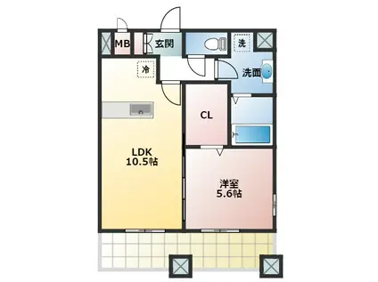 STATION TOWER TOYOSHIMA(1LDK/5階)の間取り写真