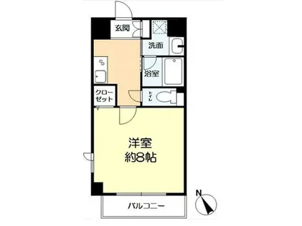 モンルポー(1K/4階)の間取り写真