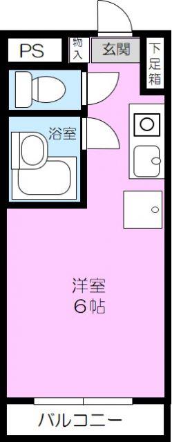 ジュネス新大宮(ワンルーム/4階)の間取り写真
