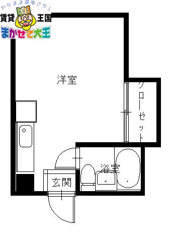 ヴィライズミ(ワンルーム/2階)の間取り写真