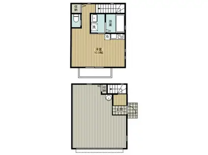 HIRO S GAREGE宮寺(ワンルーム/2階)の間取り写真