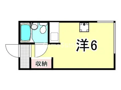 フラッツ塚口(ワンルーム/2階)の間取り写真