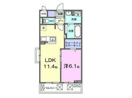 エメラ ファミーユ(1LDK/3階)の間取り写真