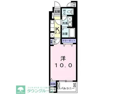 オークリーフビレッジ(1K/1階)の間取り写真