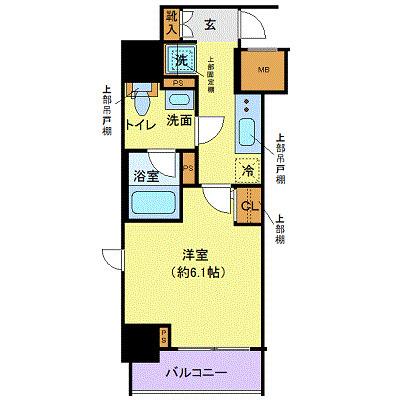 クレヴィスタ大森(1K/5階)の間取り写真