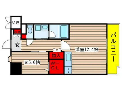 IZUMI OHRINKAN(ワンルーム/8階)の間取り写真