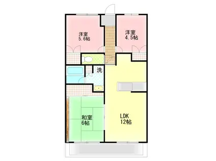 セピアコート(3LDK/3階)の間取り写真