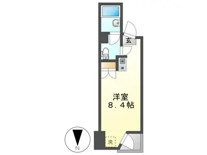 三喜マンション(ワンルーム/4階)の間取り写真