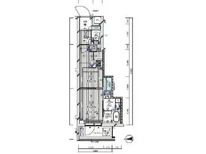 メインステージ武蔵中原フレイス(1DK/2階)の間取り写真