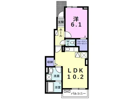 メゾン・ド・アン(1LDK/1階)の間取り写真