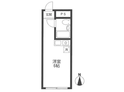 マンスリー綱島(ワンルーム/4階)の間取り写真