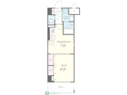 リッツラピス(1LDK/7階)の間取り写真