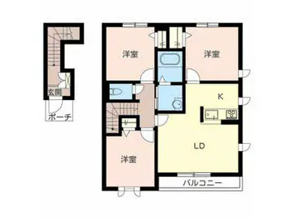 メゾン クレール(3LDK/2階)の間取り写真