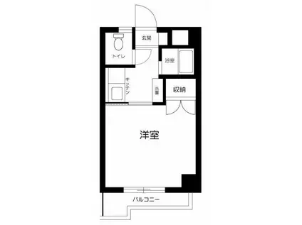 プレール東武練馬(1K/1階)の間取り写真
