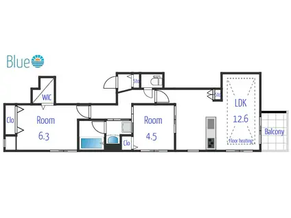 AI・GRANDIR逗子(2LDK/2階)の間取り写真