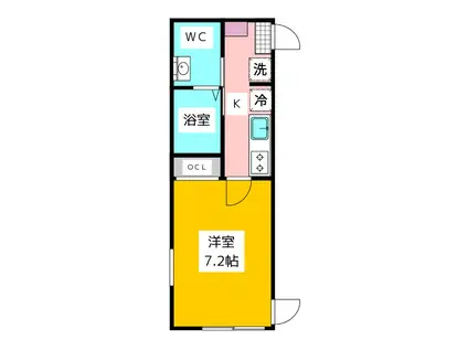 東村山市富士見町5丁目計画(1K/1階)の間取り写真