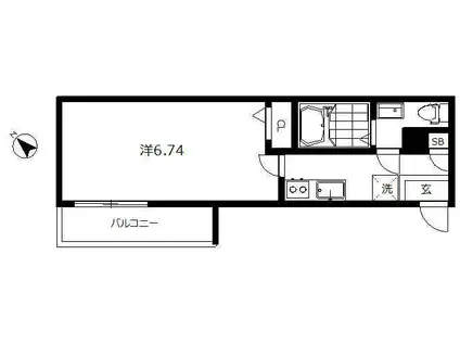 インベスト蒲田イースト(1K/1階)の間取り写真