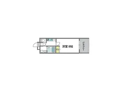 ウエンズ神戸(1K/9階)の間取り写真