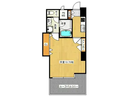 ラ・ファセ プリム大濠(1K/10階)の間取り写真