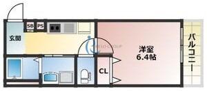 ALEGRIA平野本町II(1K/3階)の間取り写真