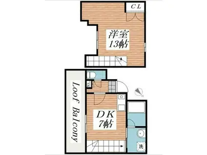 メゾン・ド・ヴィレ板宿(1DK/5階)の間取り写真