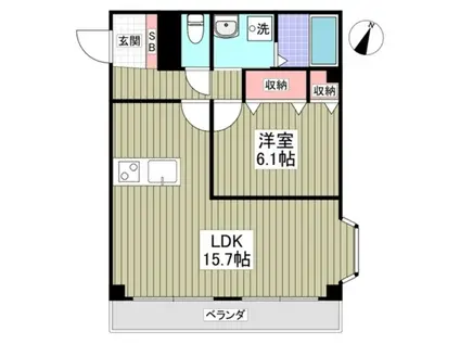 ドエルトヨサワ(1LDK/2階)の間取り写真