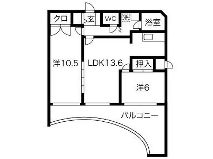 ヴィラ フォレスタ(2LDK/10階)の間取り写真