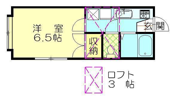 ブルージュ七番館(1K/1階)の間取り写真