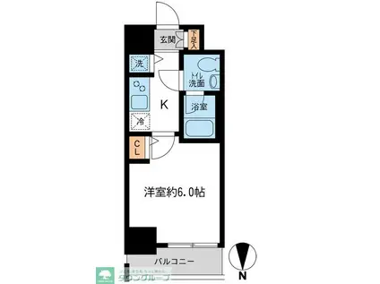 KDXレジデンス大島(1K/4階)の間取り写真