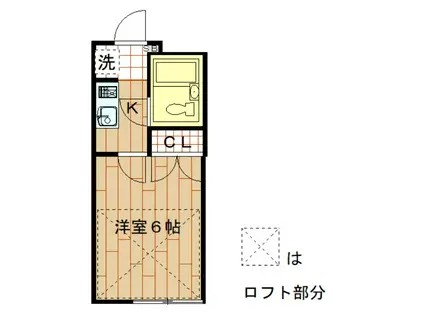 フラワーヒルA(1K/1階)の間取り写真