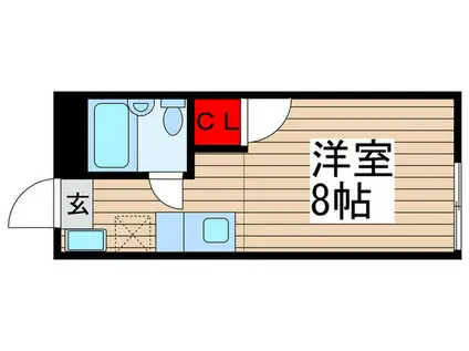 コープ六実1号棟(ワンルーム/2階)の間取り写真