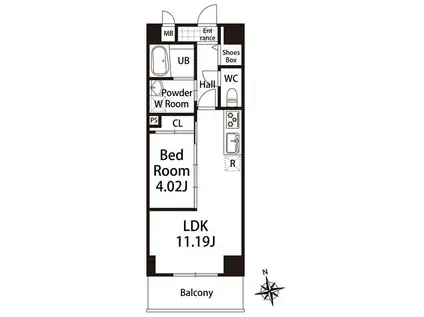 GRAN DUKE東桜(1LDK/7階)の間取り写真