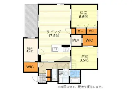 DELIGHT SQUARE QUATRO(3LDK/2階)の間取り写真