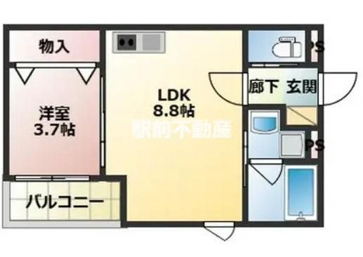 GRANDCIA PLUS(1LDK/2階)の間取り写真